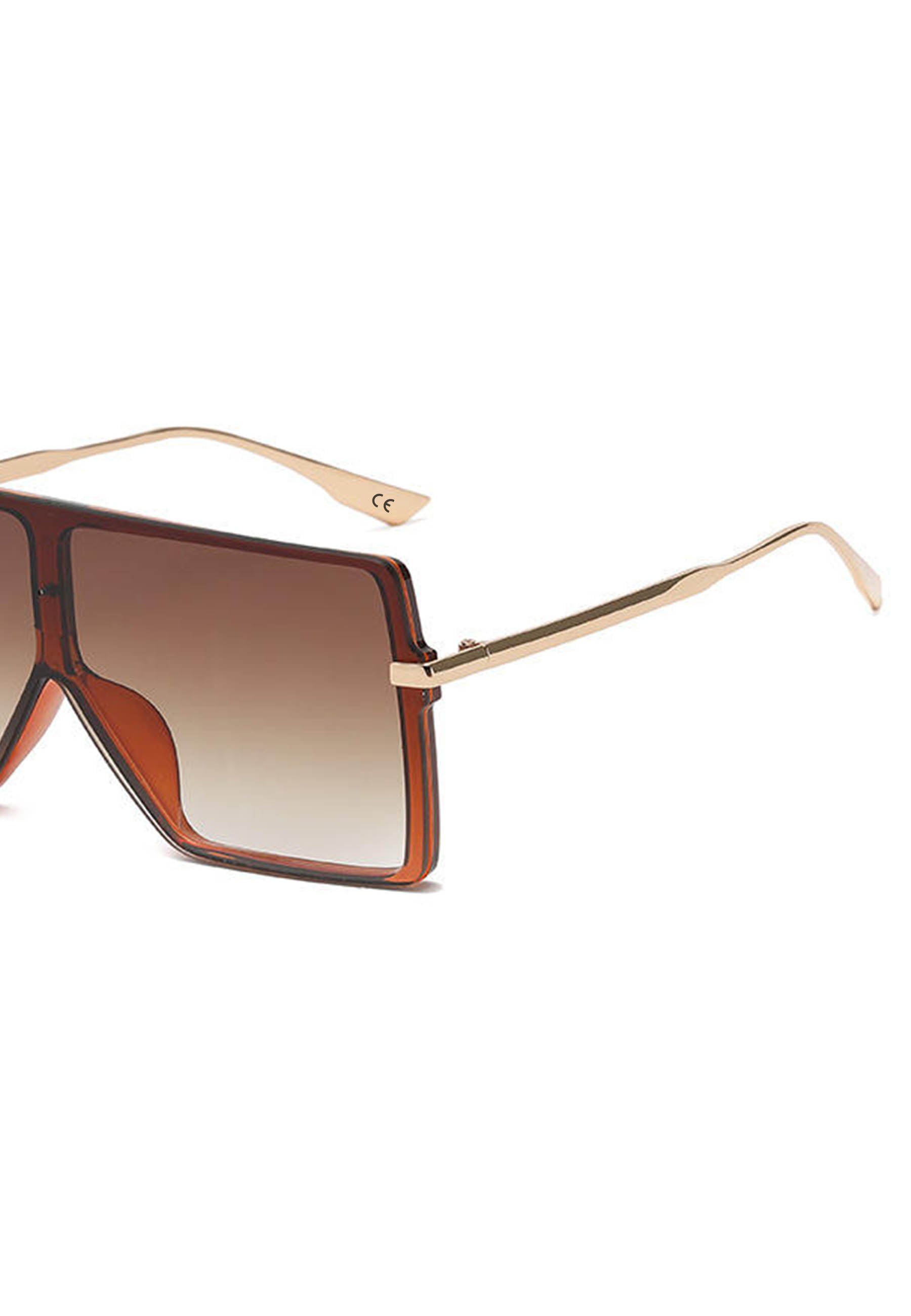 Avant-Garde Paris Square Shape Oversized Sunglasses