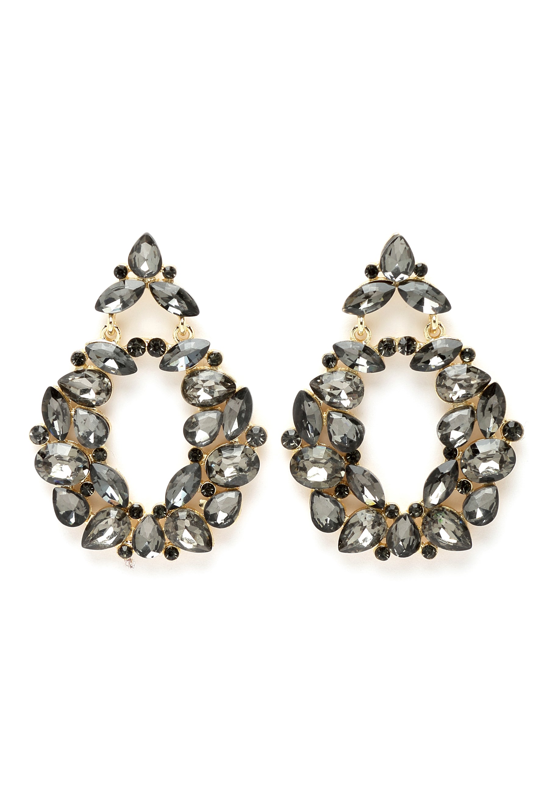 Avant-Garde Paris Statement Crystals Drop Earrings