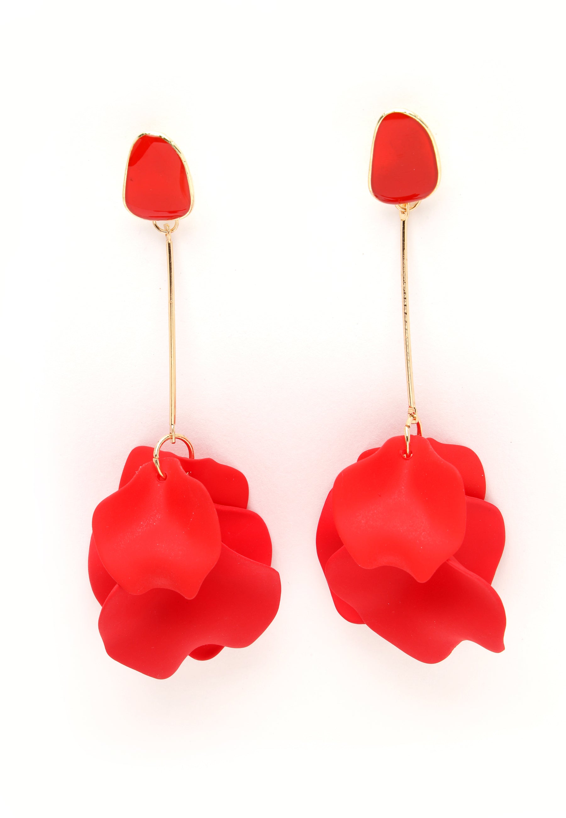 Petals Earrings in Red