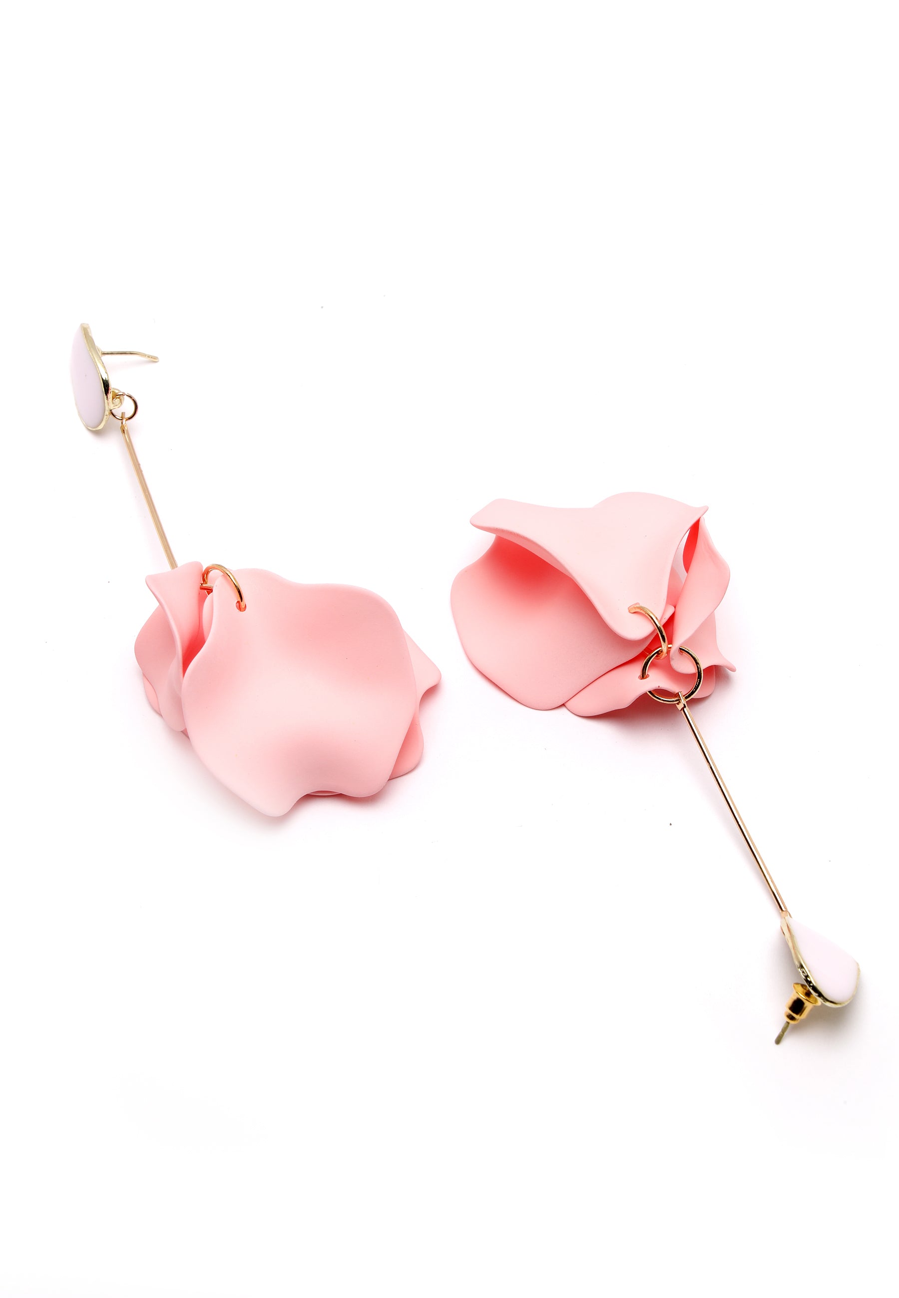 Kronblade Øreringe i Pink