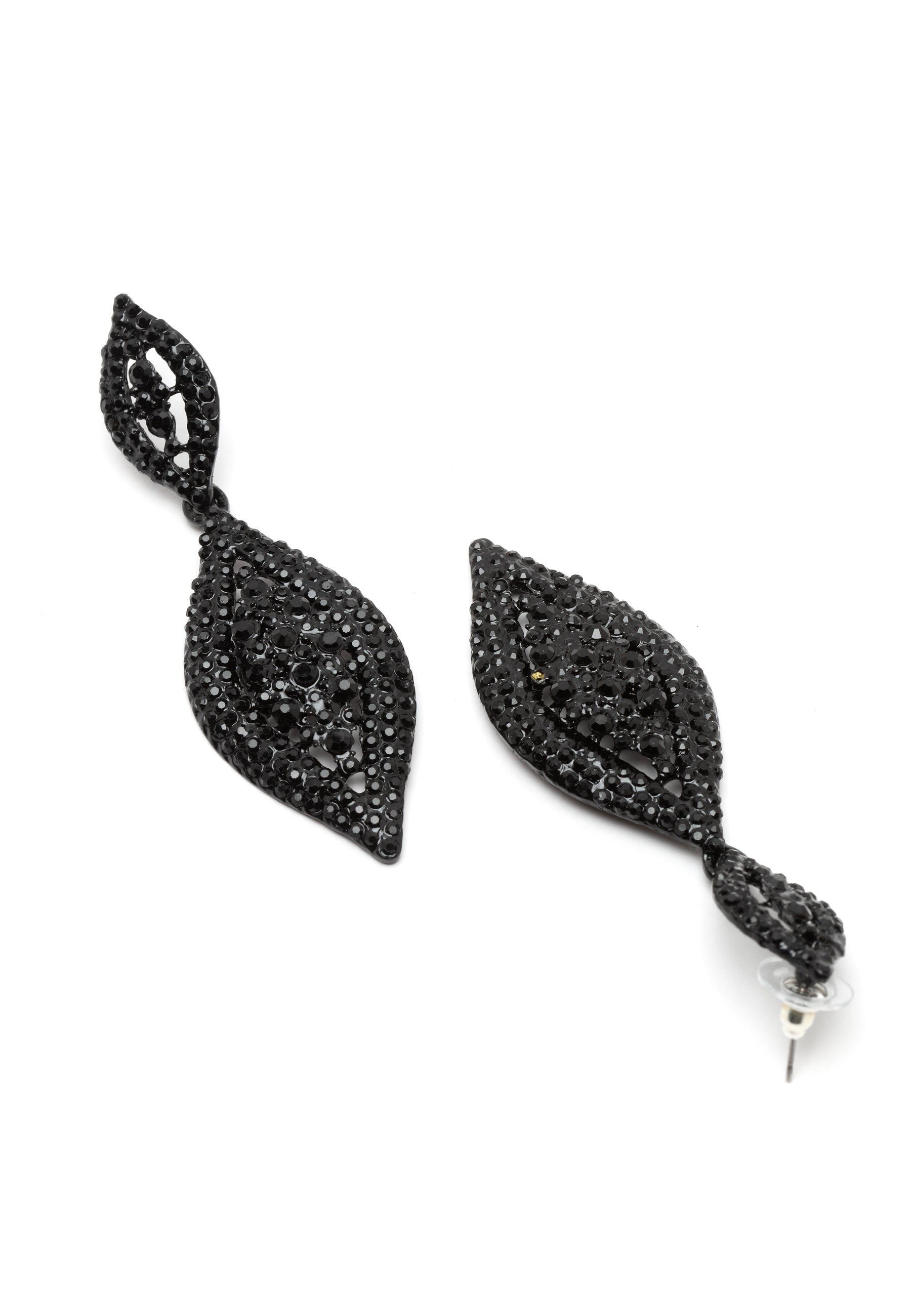 Luxury Drop Earrings in Black