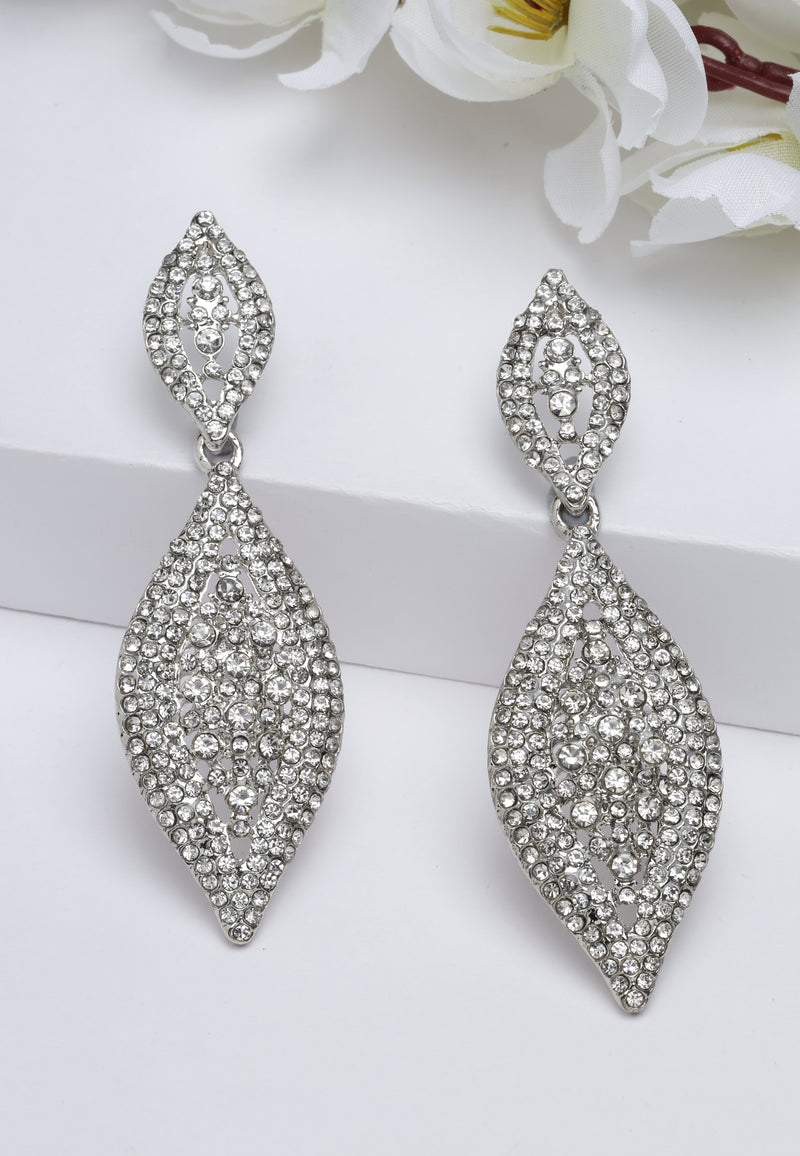 Luxury Drop Earrings in White