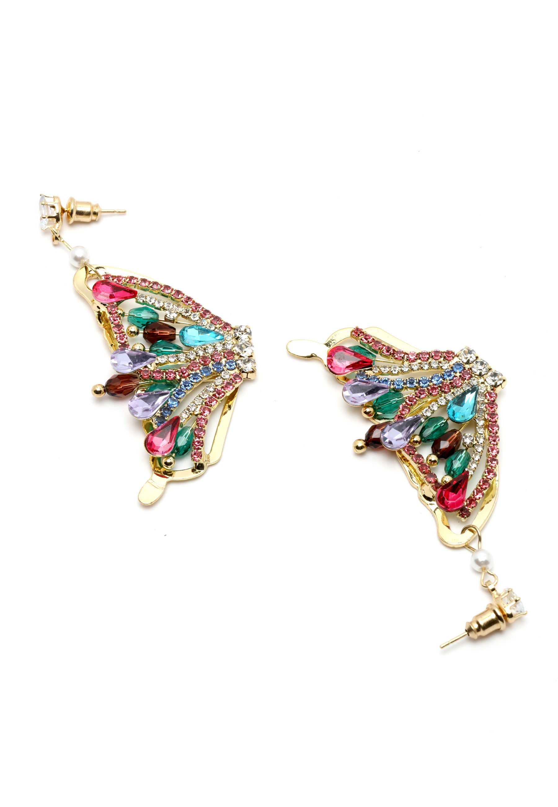 Avant-Garde Paris Crystals Butterfly Earrings