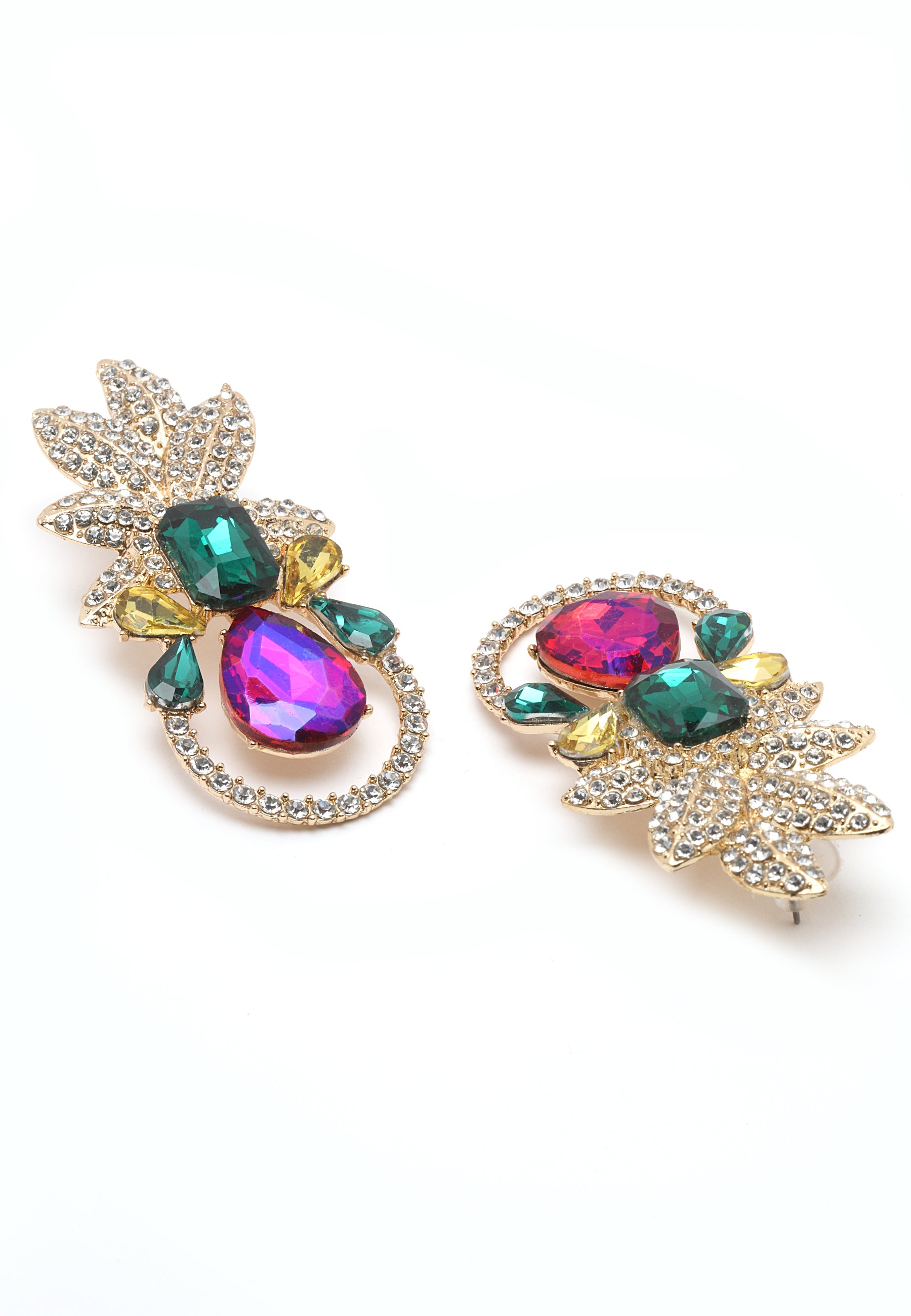 Avant-Garde Paris Crystals Studded Earrings