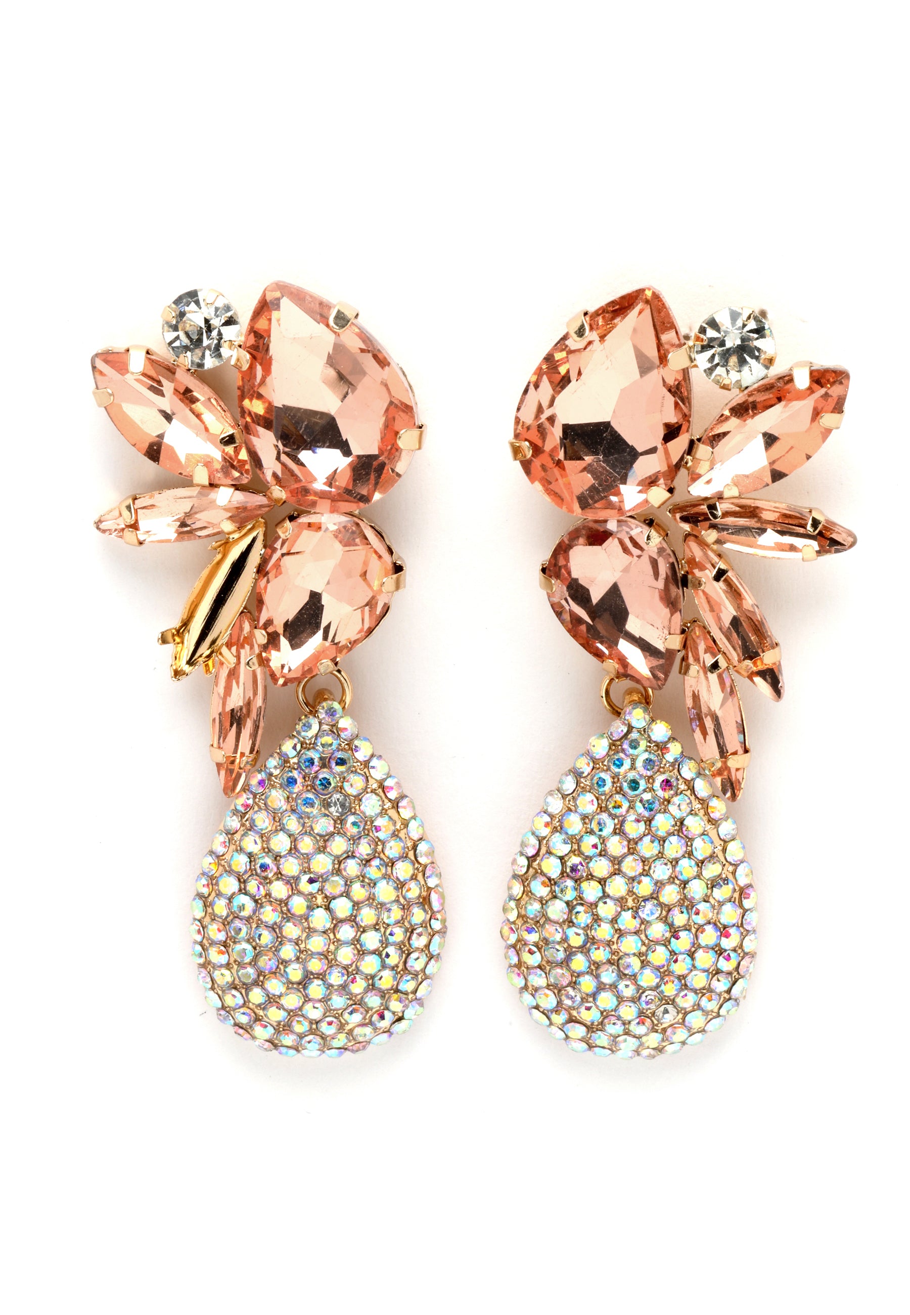 Avant-Garde Paris Elegant Crystals Studded Studs