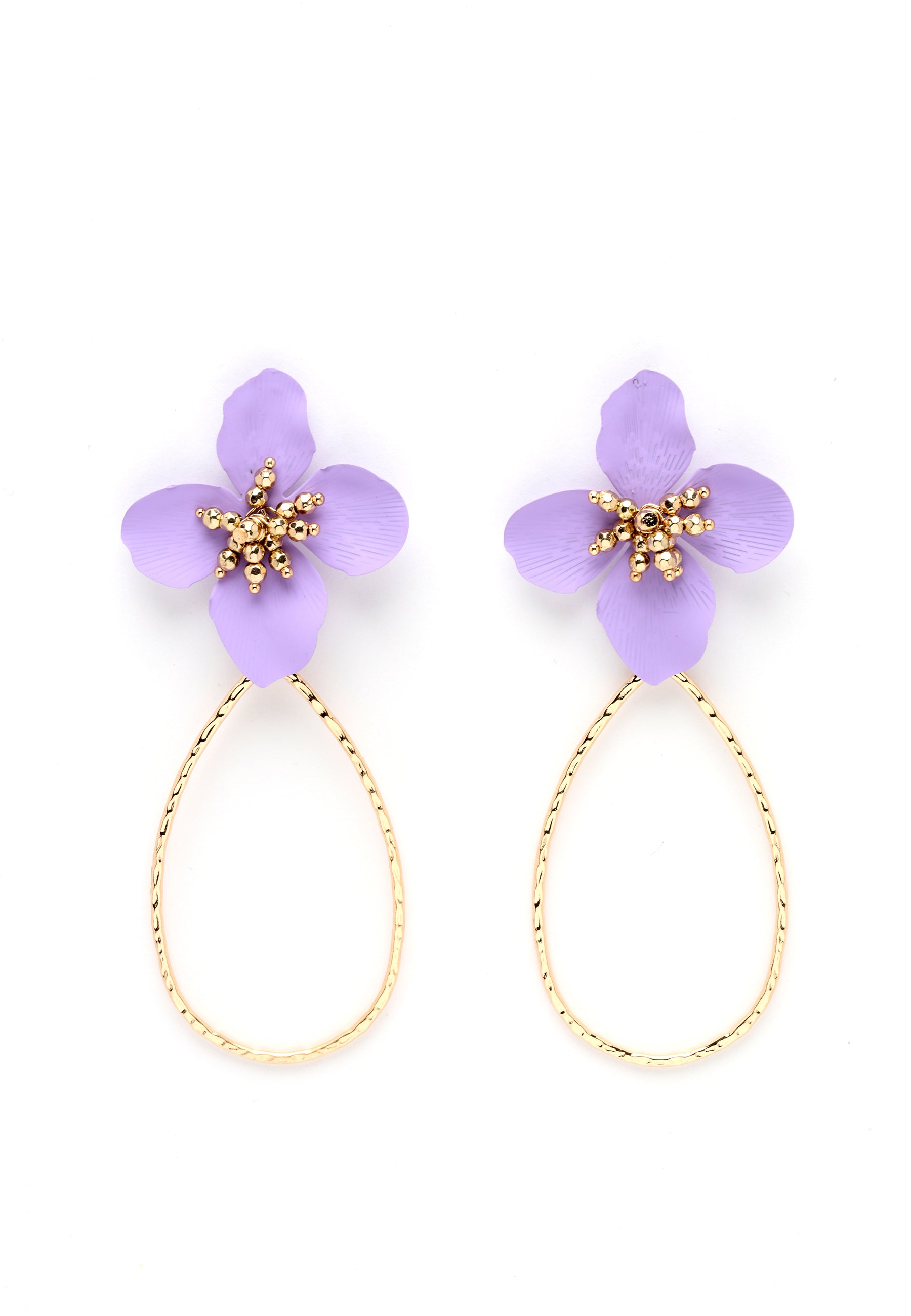 Plum Blossom Earrings in Lavender