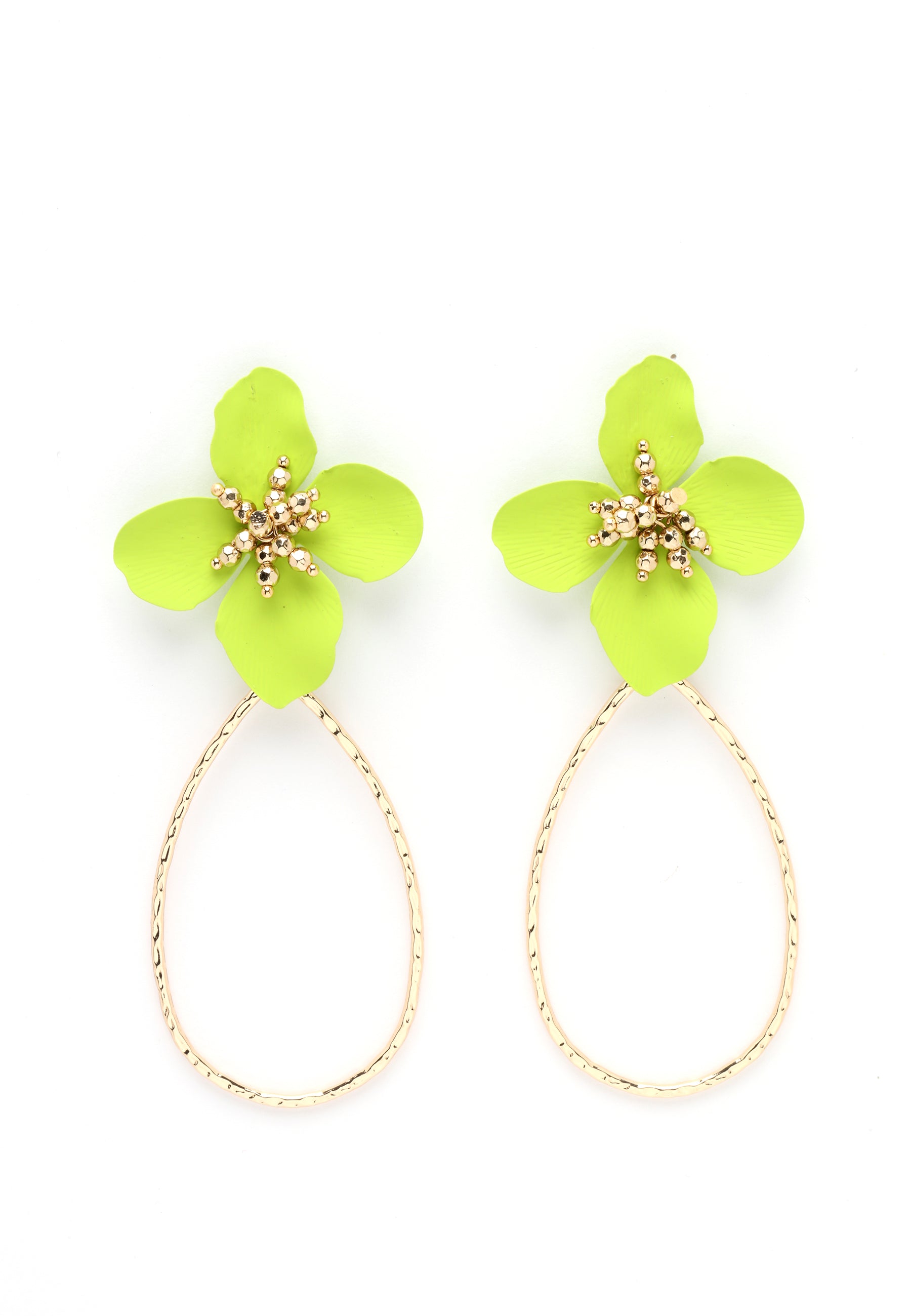 Plum Blossom Earrings in Green