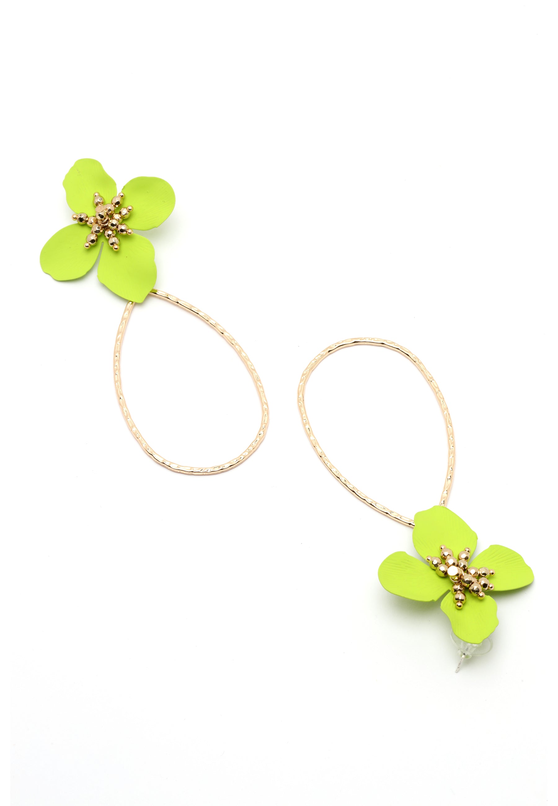 Plum Blossom Earrings in Green