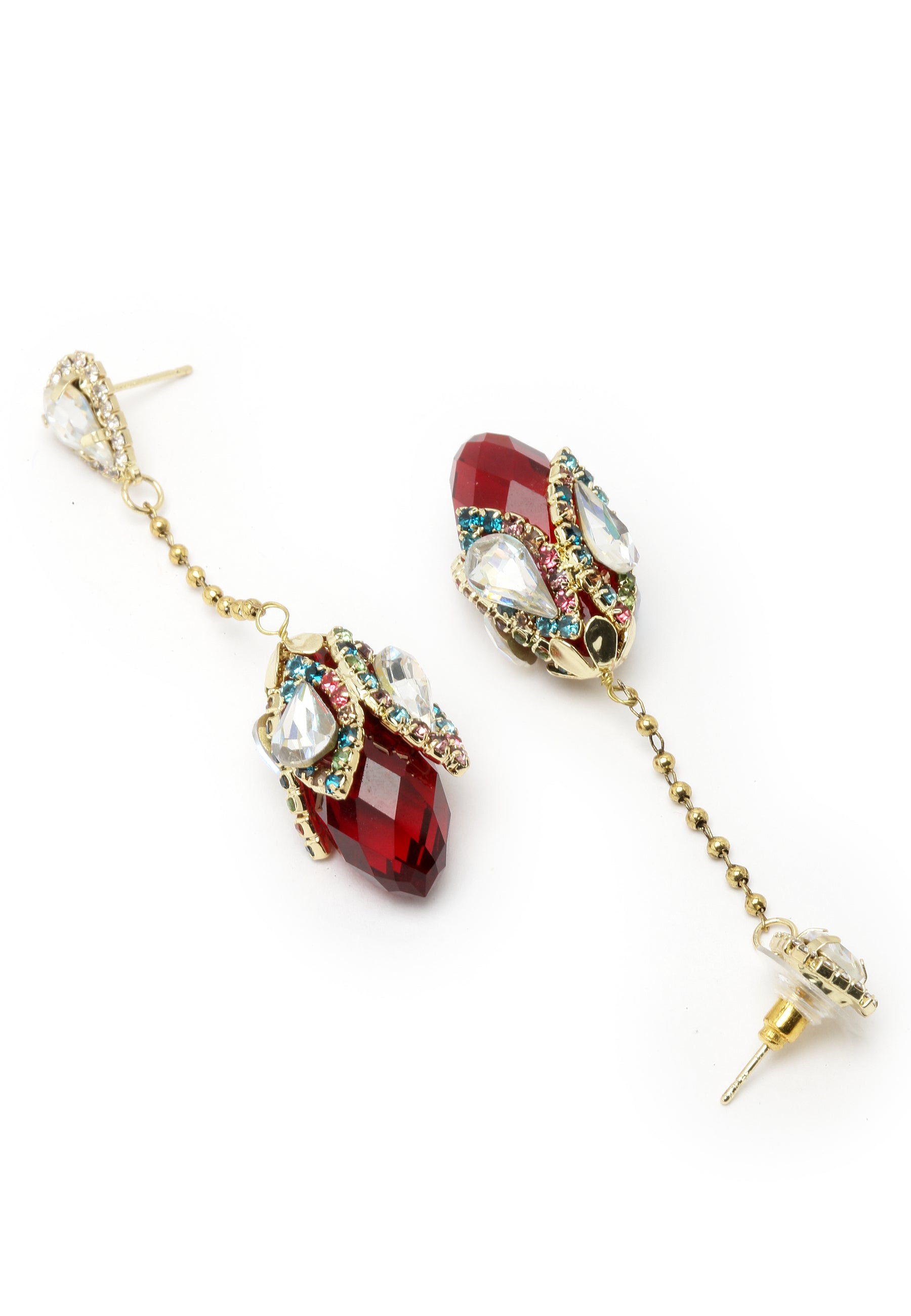 Avant-Garde Paris Crystals Floral Drop Earrings
