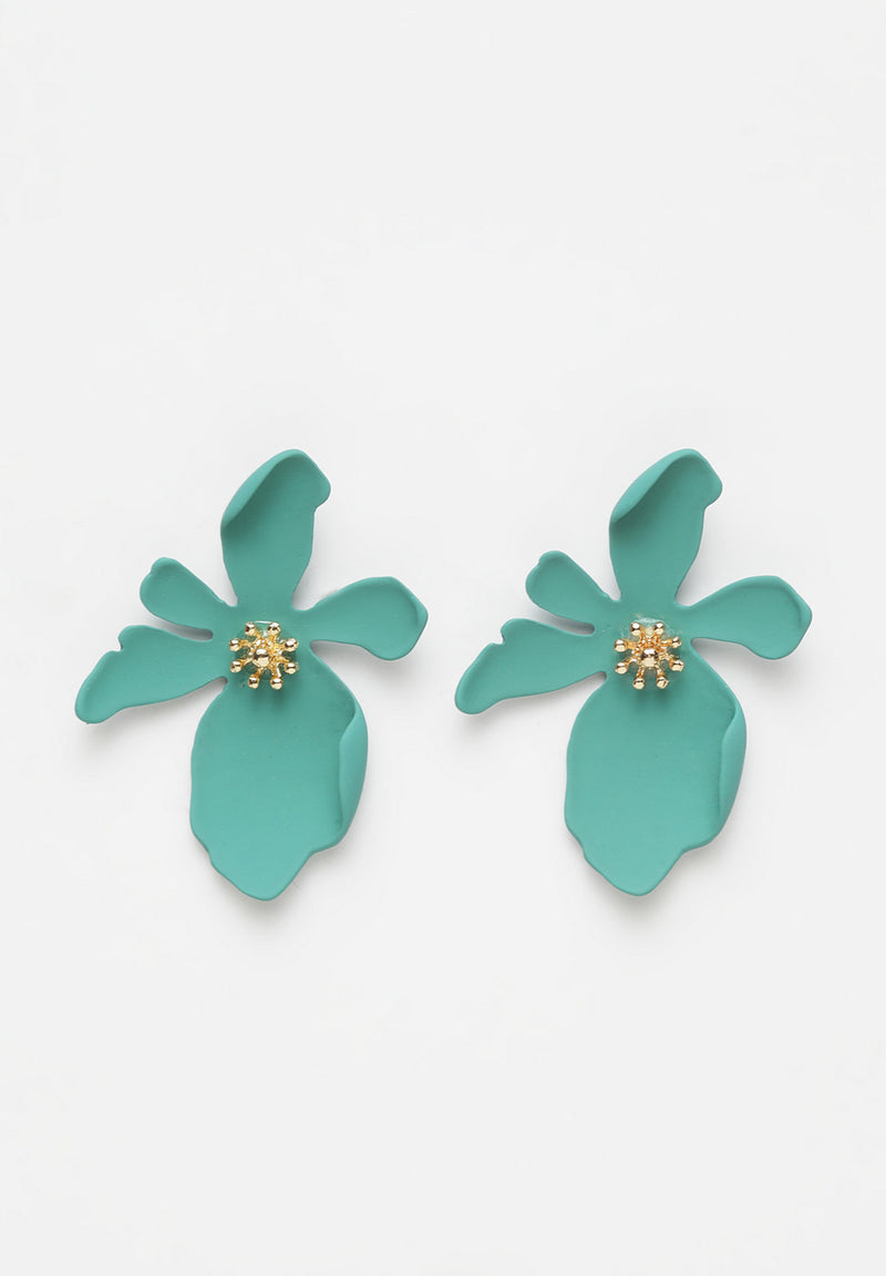 Avant-Garde Paris Boucles d'oreilles florales en acrylique magnifiquement travaillées