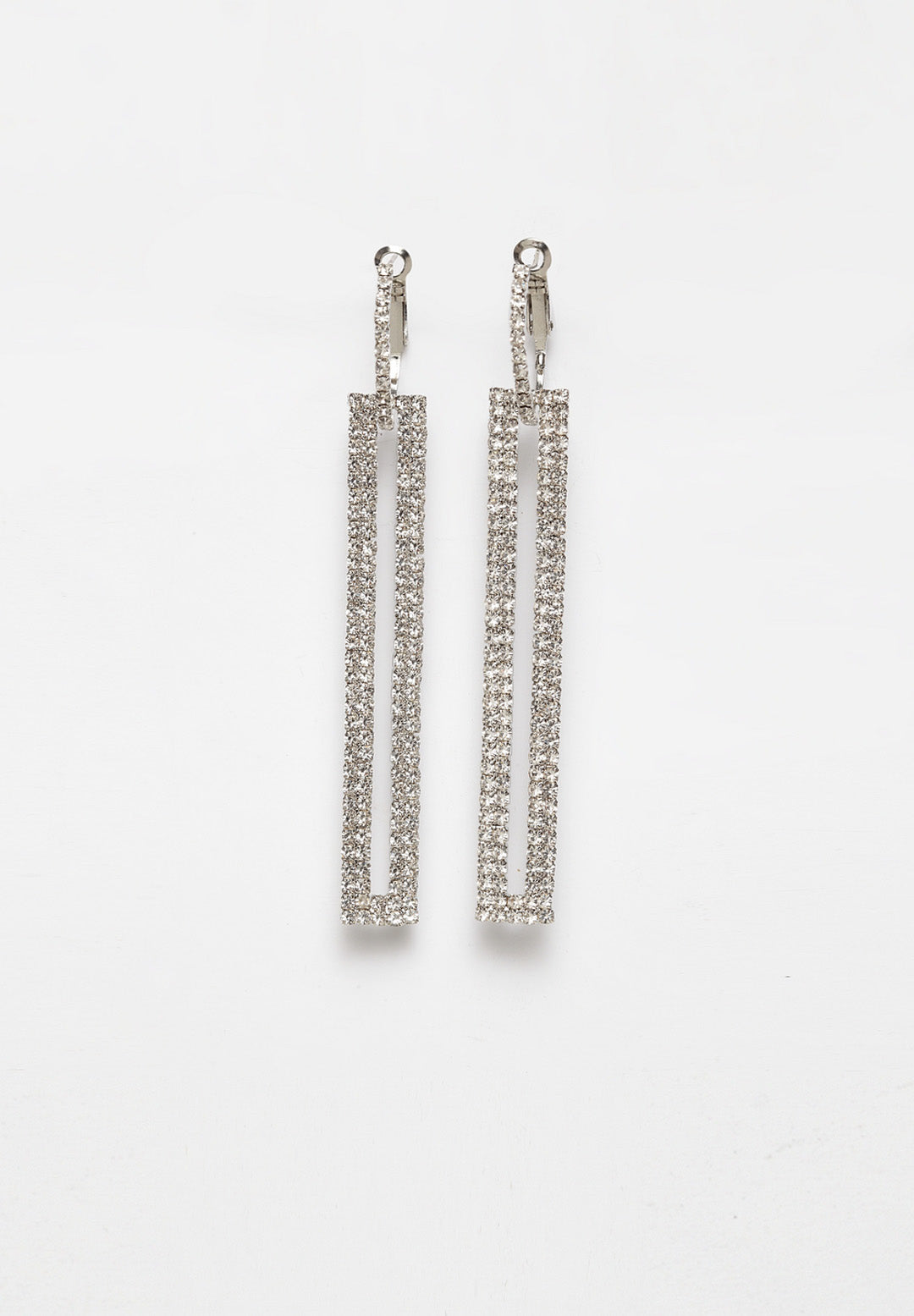 Boucles d'oreilles pendantes géométriques en cristal de luxe