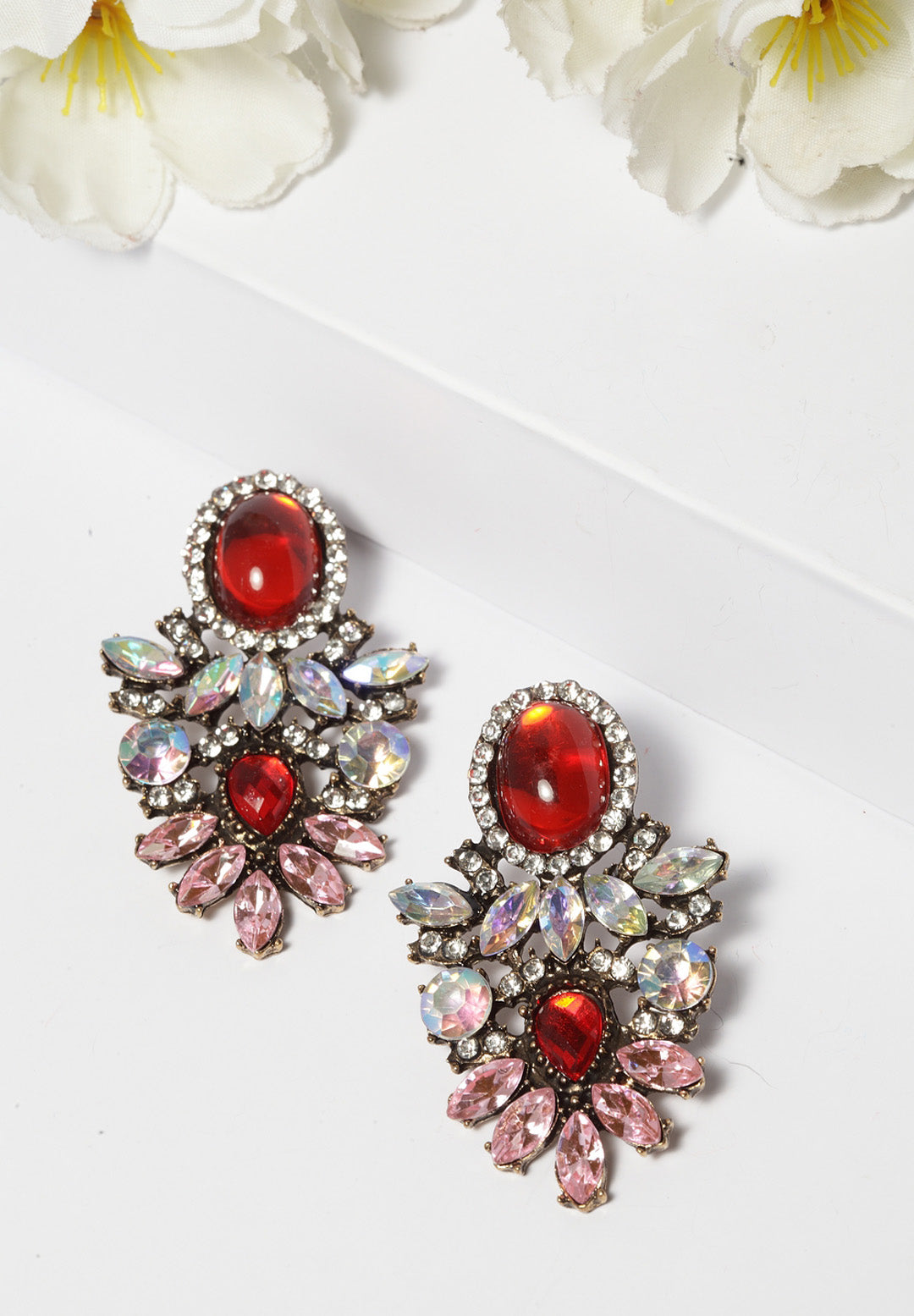 Avant-Garde Paris Red Crystal Earrings