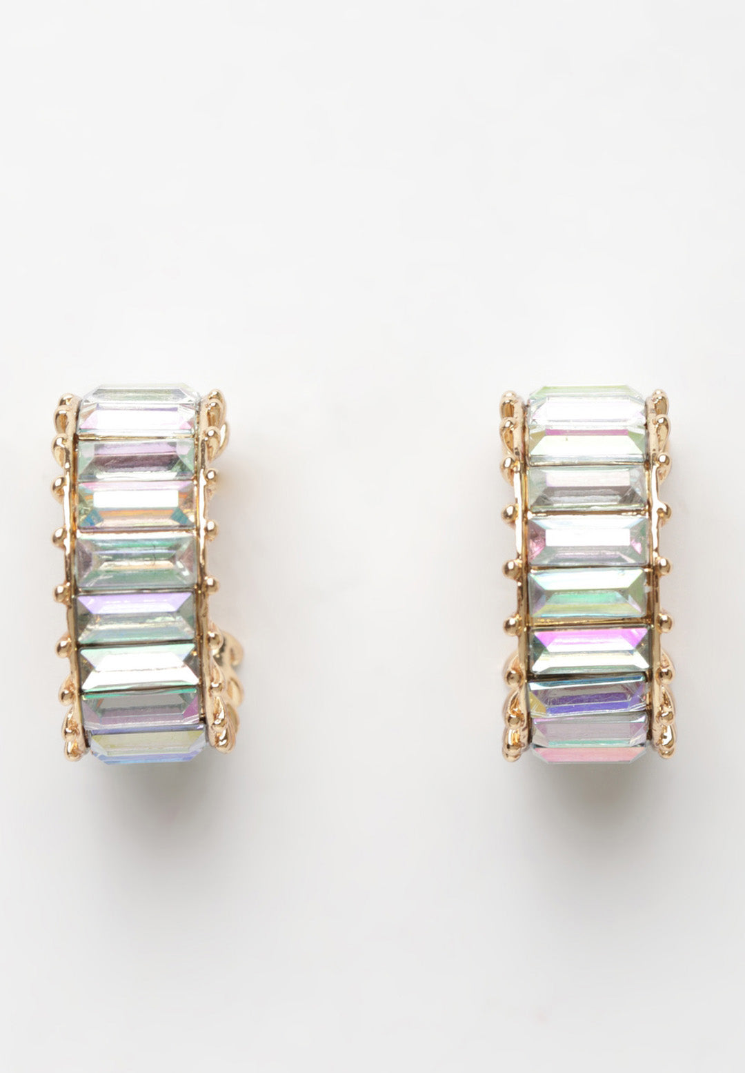 Avant-Garde Paris Gold Plated Crystal Bali Earrings
