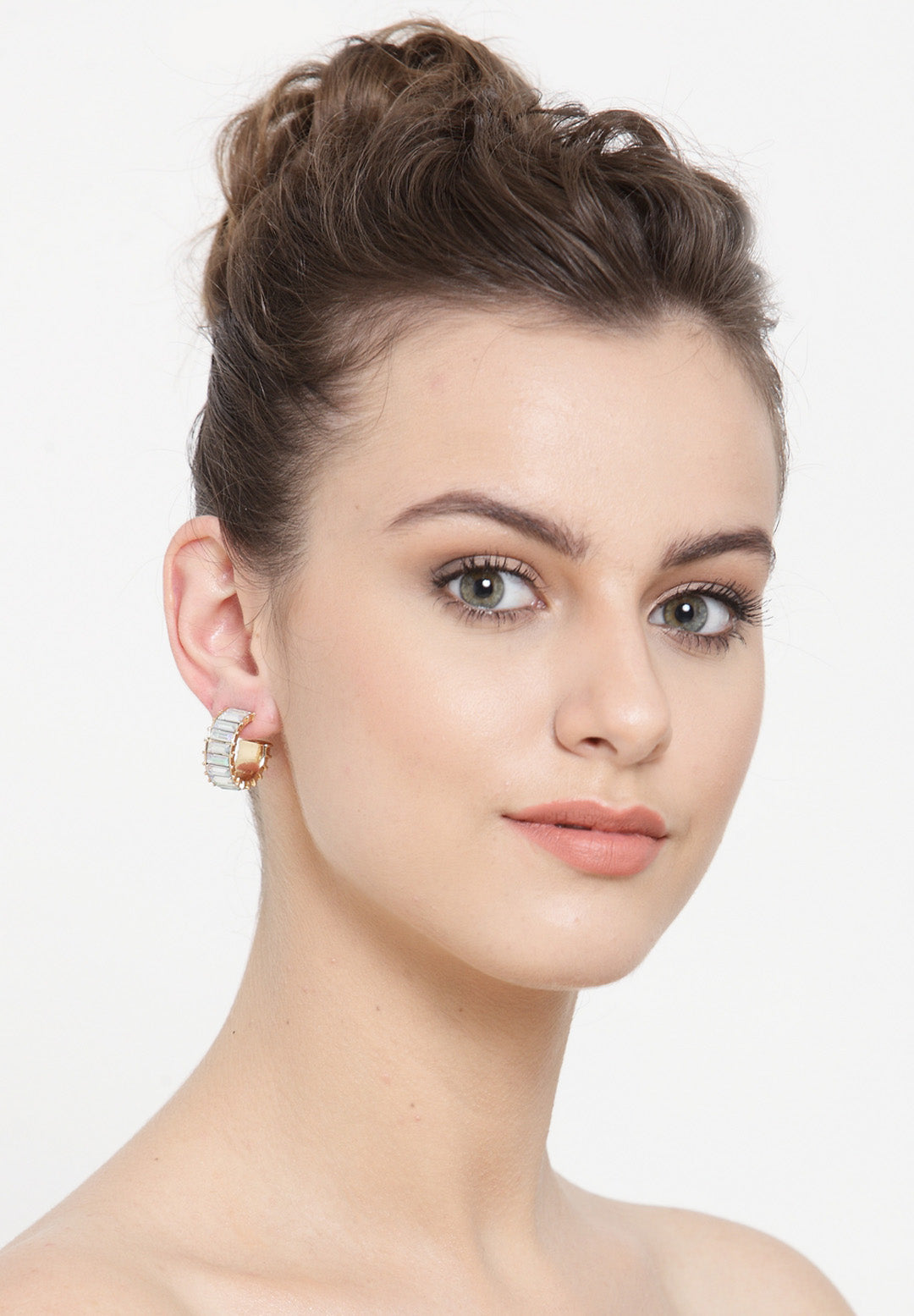 Boucles d'oreilles Bali en cristal plaqué or