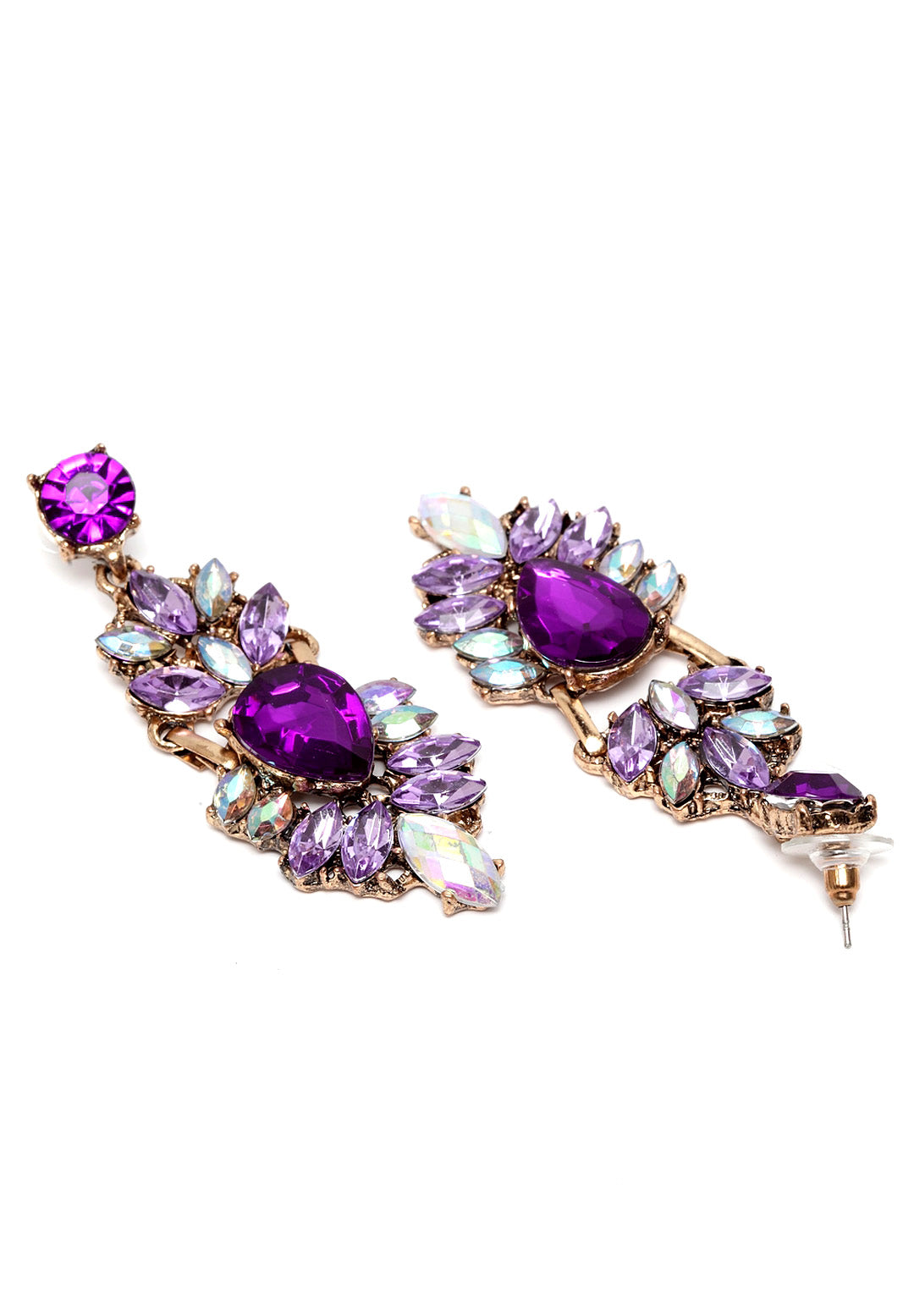Avant-Garde Paris Mystery Purple Bohemian Multicolored Vintage Statement Earrings