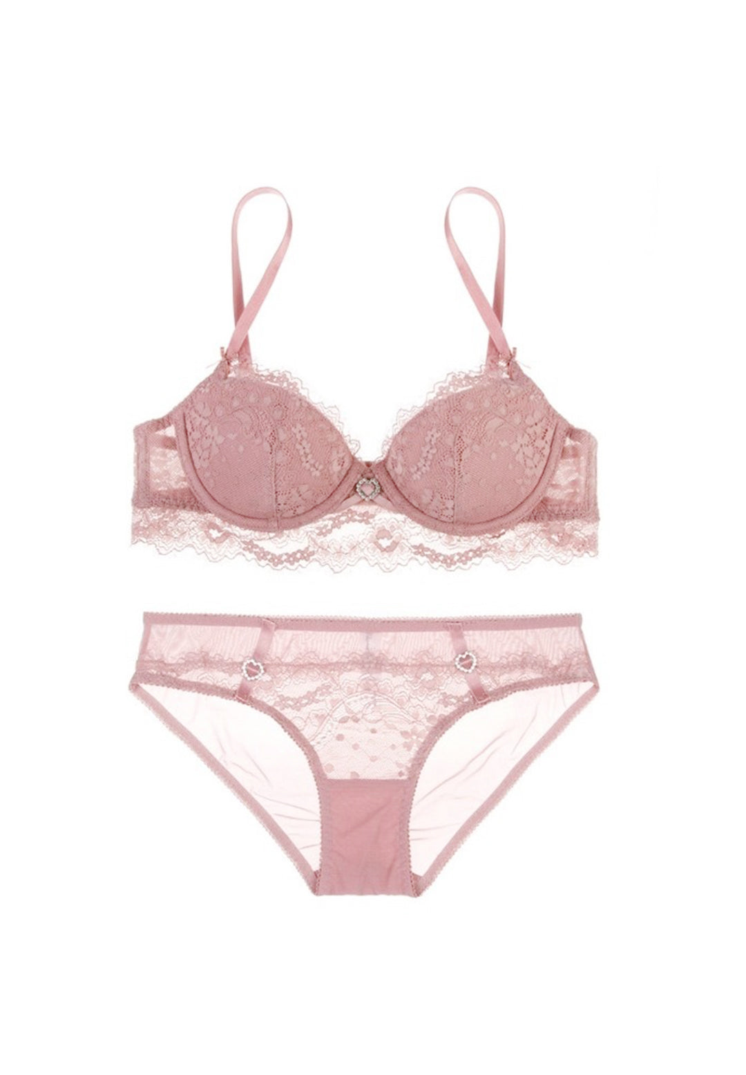 Non Padded Underwired Lace Bra Set