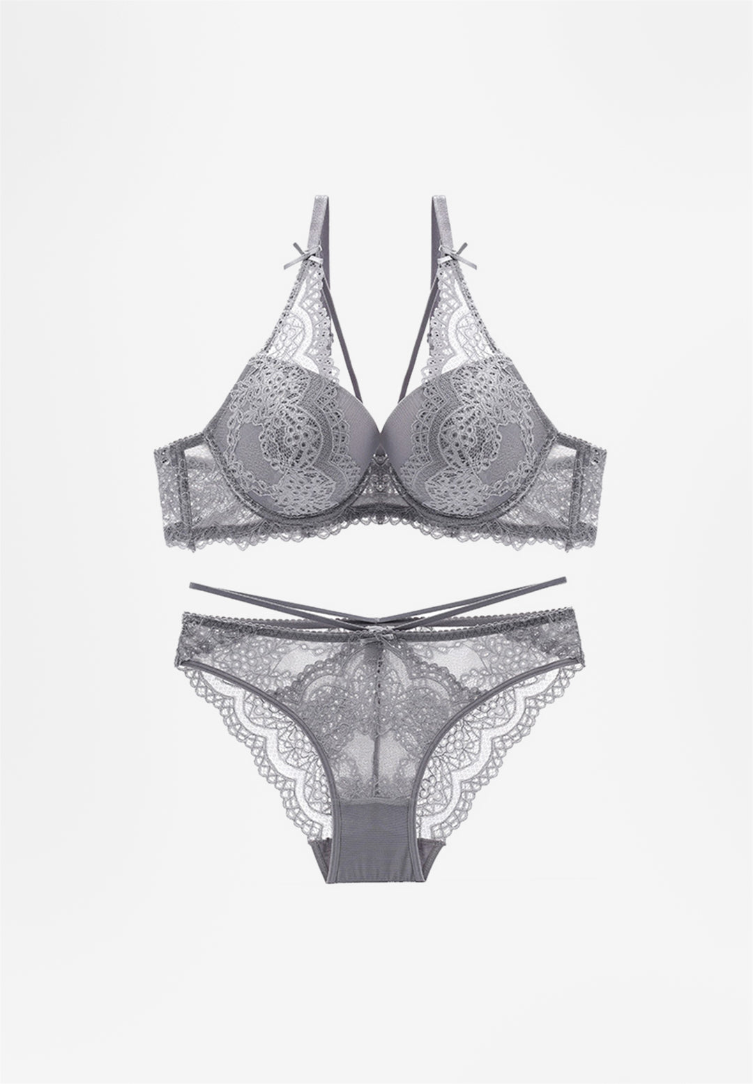 Padded Underwired Lace Bra Set