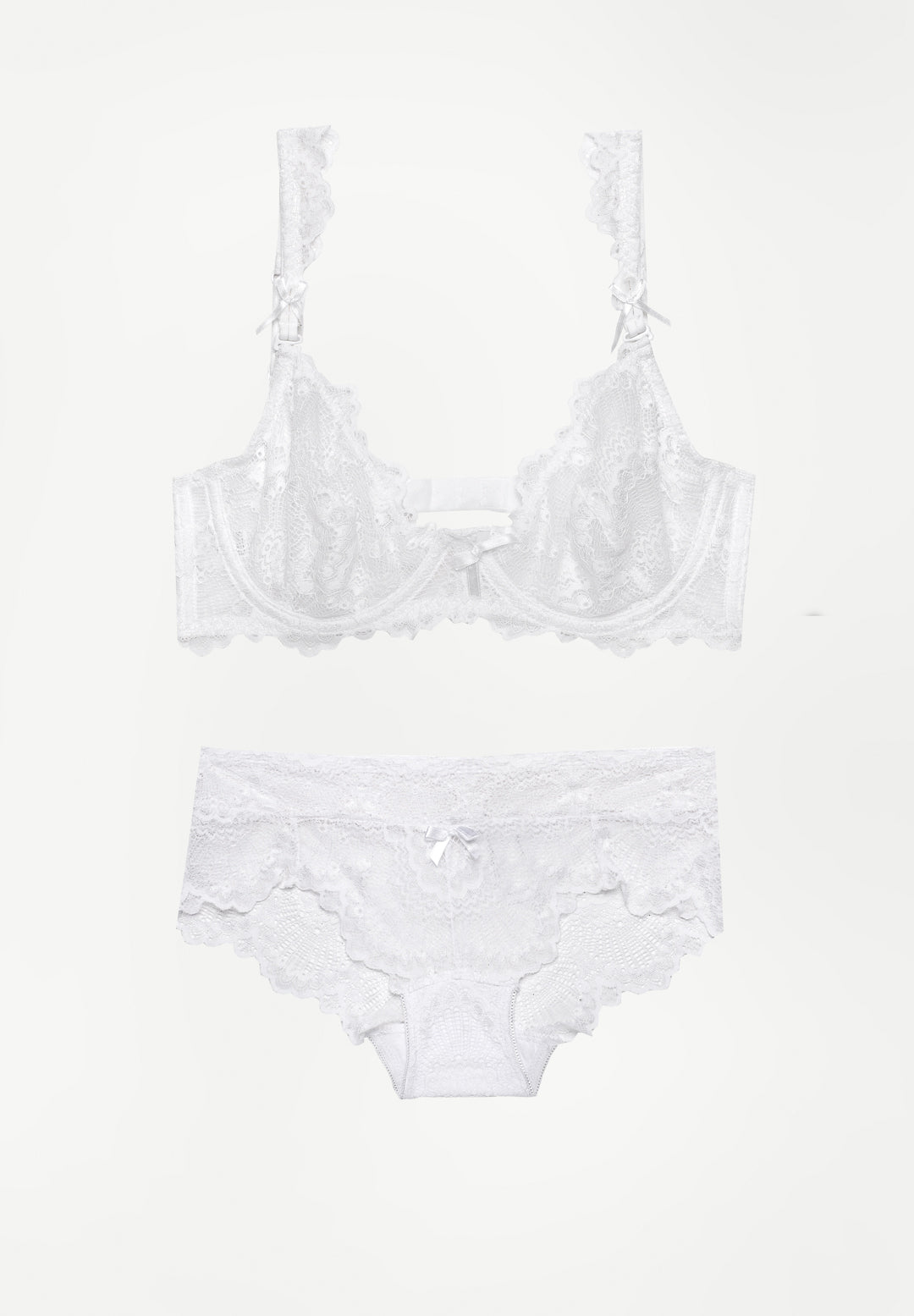 Non Padded Non-wired Lace Bra Set